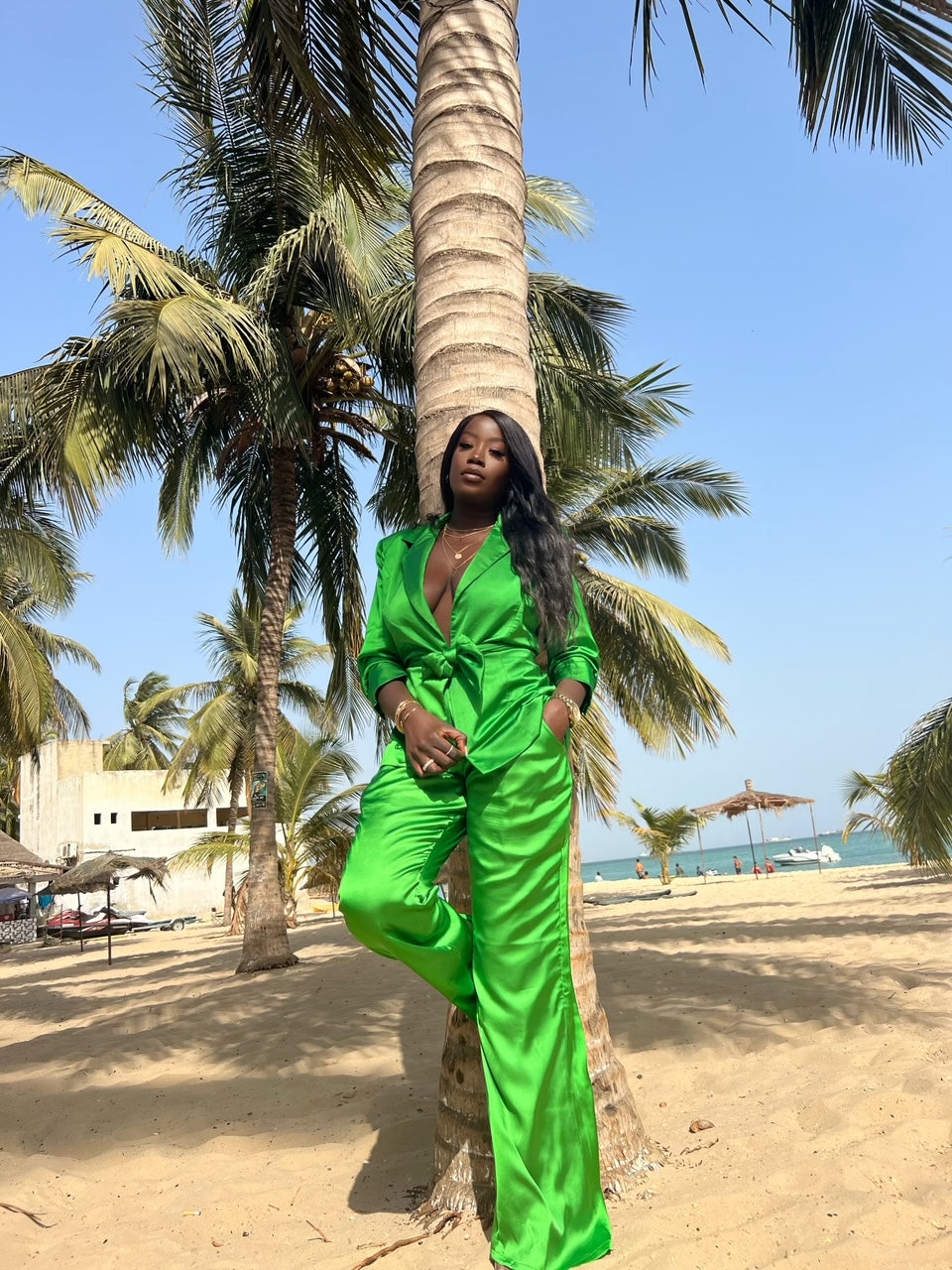 MALIKA SET IN GREEN