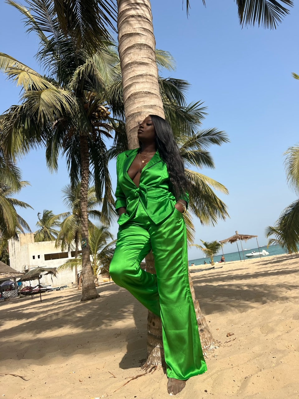 MALIKA SET IN GREEN